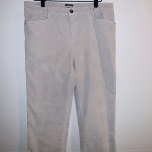 Izod Gray Stretch Crushed Velvet Pants